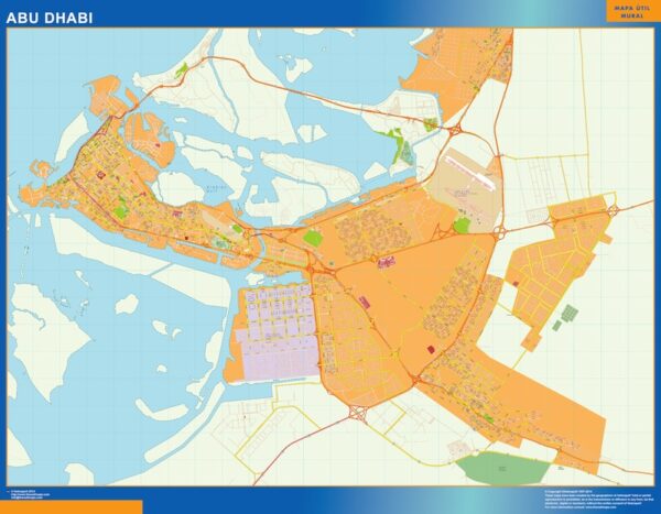 Carte Abu Dhabi Plastifiée