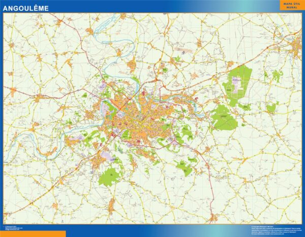 Carte Angouleme Plastifiée
