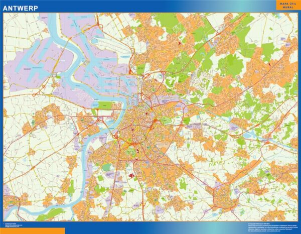 Carte Anvers Plastifiée