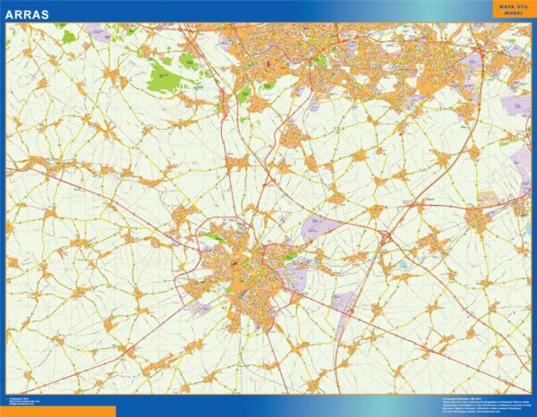 Carte Arras Plastifiée