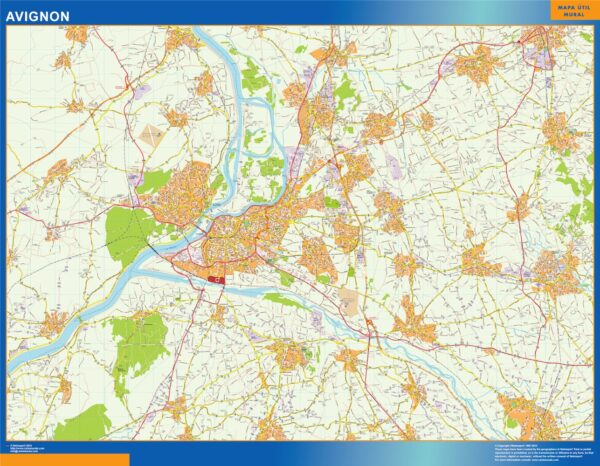 Carte Avignon Plastifiée