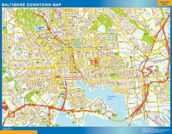 Carte Baltimore Downtown