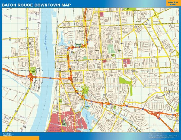 Carte Baton Rouge Downtown