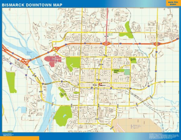 Carte Bismarck Downtown
