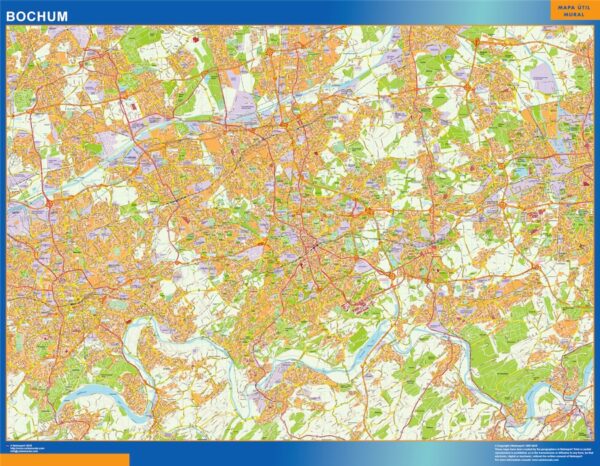 Carte Bochum Plastifiée