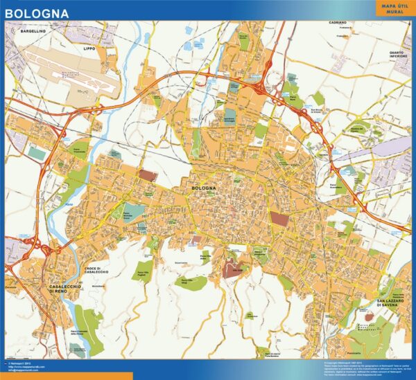 Carte Bologna Plastifiée 