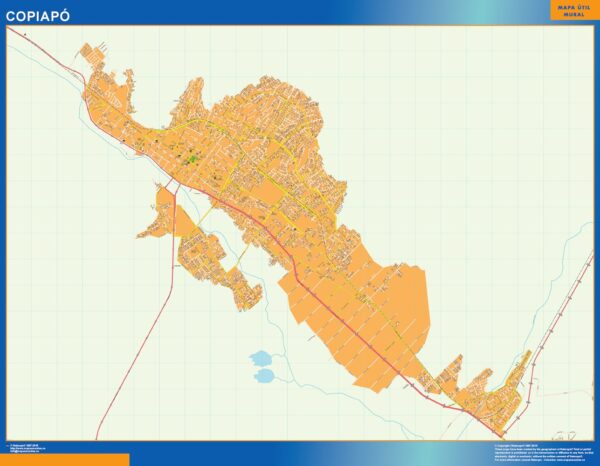 Carte Copiapo Plastifiée Chili