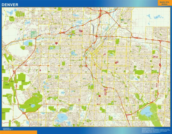 Carte Denver Plastifiée