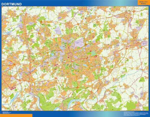 Carte Dortmund Plastifiée