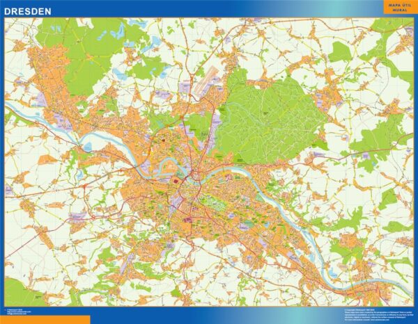 Carte Dresden Plastifiée