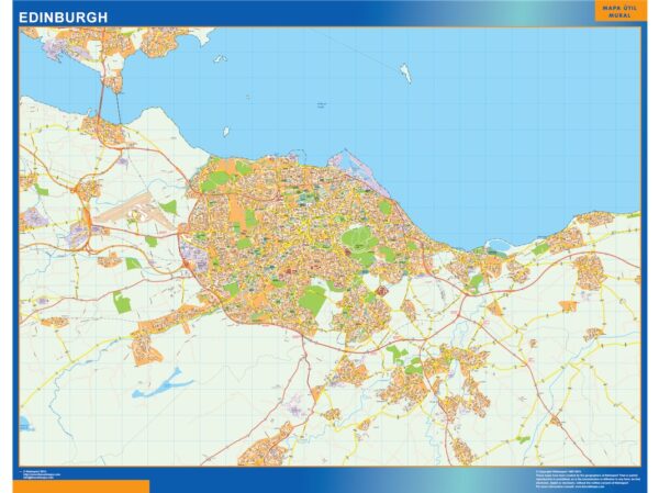 Carte Edinburgh Plastifiée