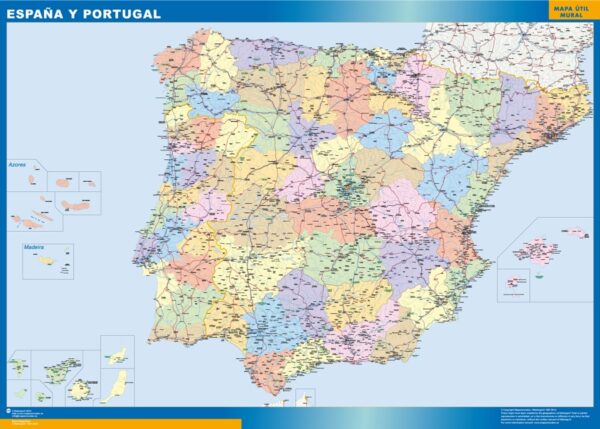 Carte Espagne Élémentaire Plastifiée
