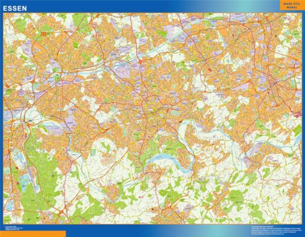 Carte Essen Plastifiée