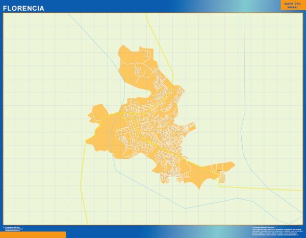 Carte Florencia Plastifiée Colombie