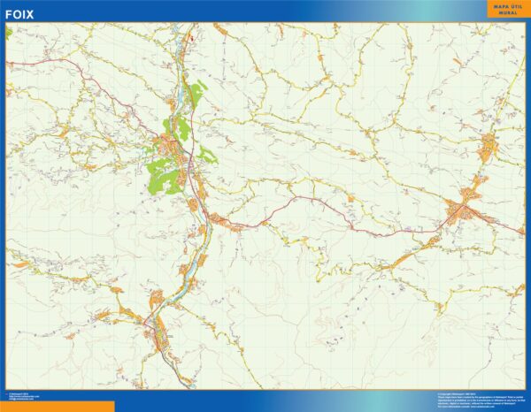 Carte Foix Plastifiée