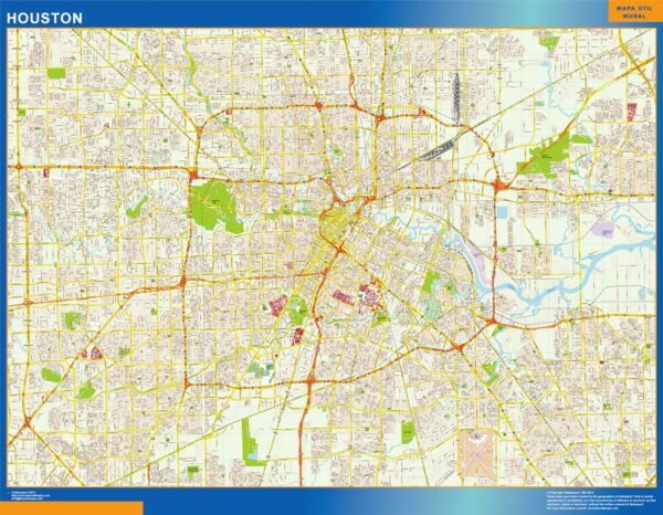 Carte Houston Plastifiée