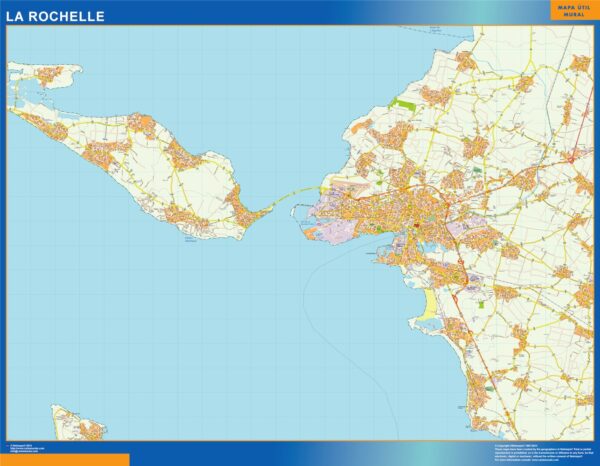 Carte La Rochelle Plastifiée