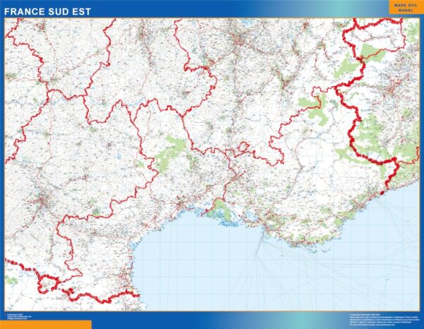 Carte Languedoc Provence Plastifiée