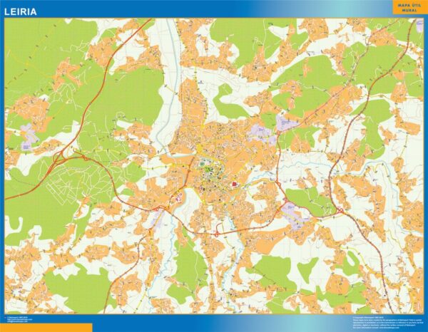 Carte Leiria Plastifiée