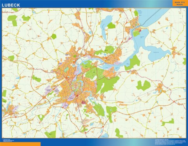 Carte Lubeck Plastifiée