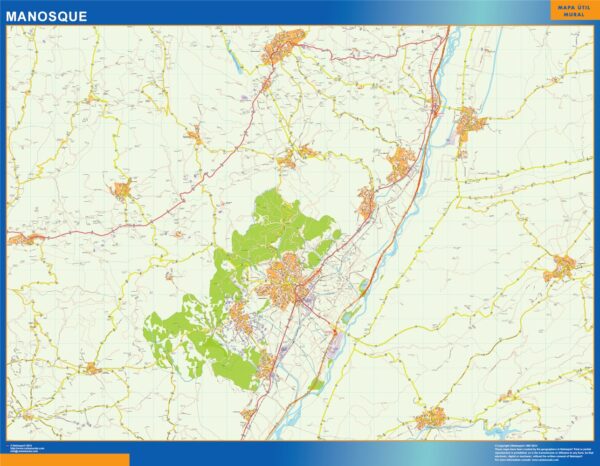 Carte Manosque Plastifiée
