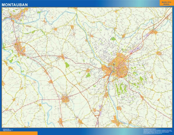 Carte Montauban Plastifiée