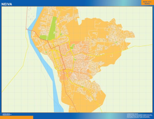 Carte Neiva Plastifiée Colombie