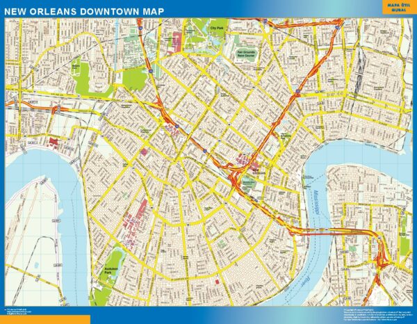 Carte New Orleans Downtown