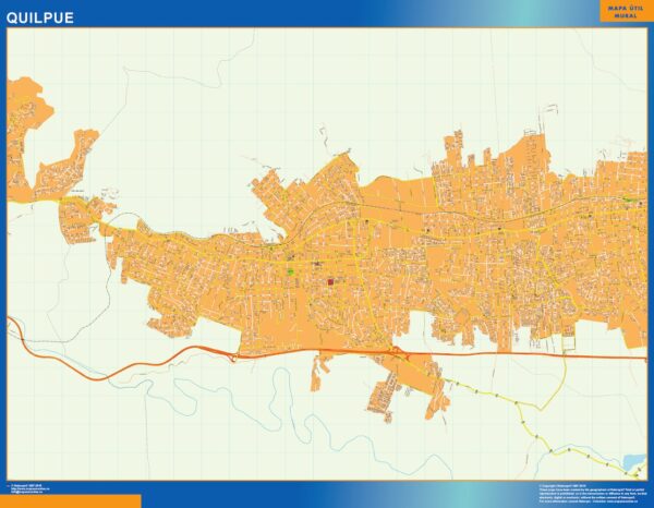 Carte Quilpue Plastifiée Chili