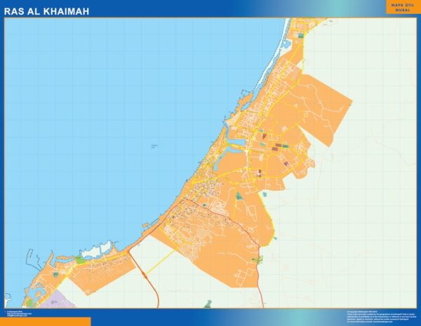 Carte Ras Al Khaimah Plastifiée