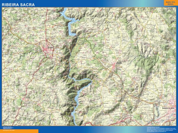 Carte Ribeira Sacra Galice Plastifiée