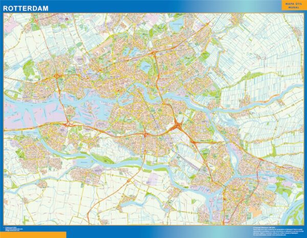 Carte Rotterdam Plastifiée