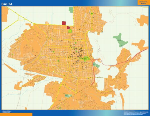 Carte Salta Plastifiée Argentine