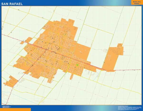 Carte San Rafael Plastifiée Argentine