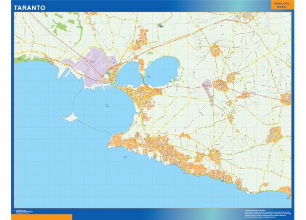 Carte Taranto Plastifiée 