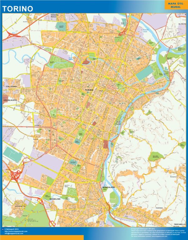 Carte Torino Plastifiée 