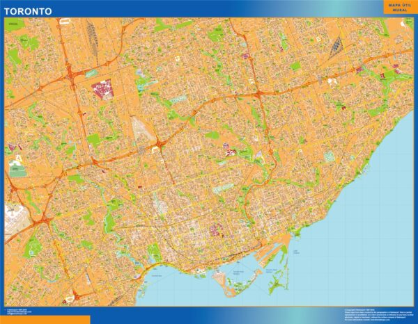 Carte Toronto Plastifiée