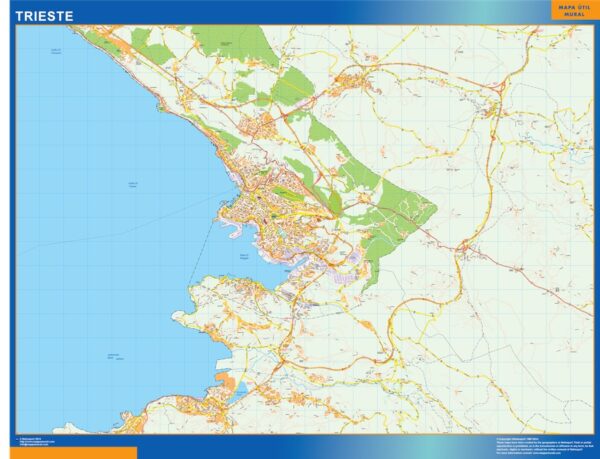 Carte Trieste Plastifiée 