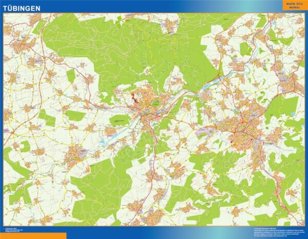 Carte Tubingen Plastifiée