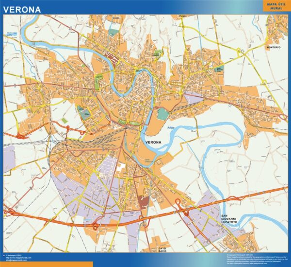 Carte Verona Plastifiée 