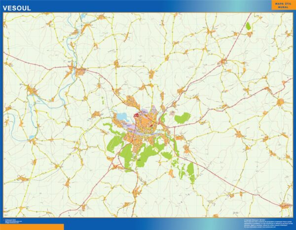 Carte Vesoul Plastifiée
