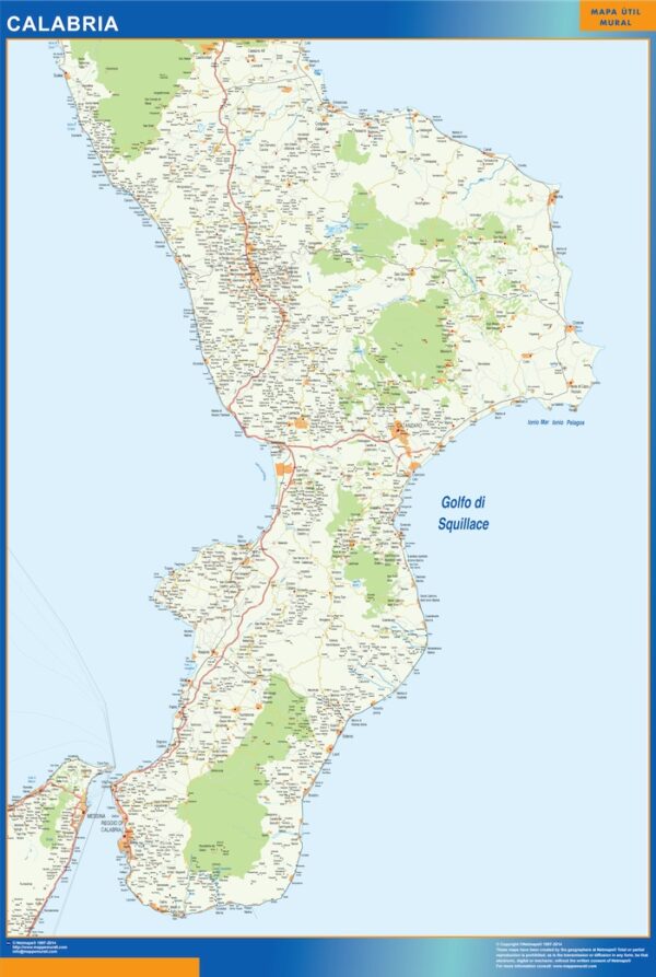 Carte Plastifiée Calabria