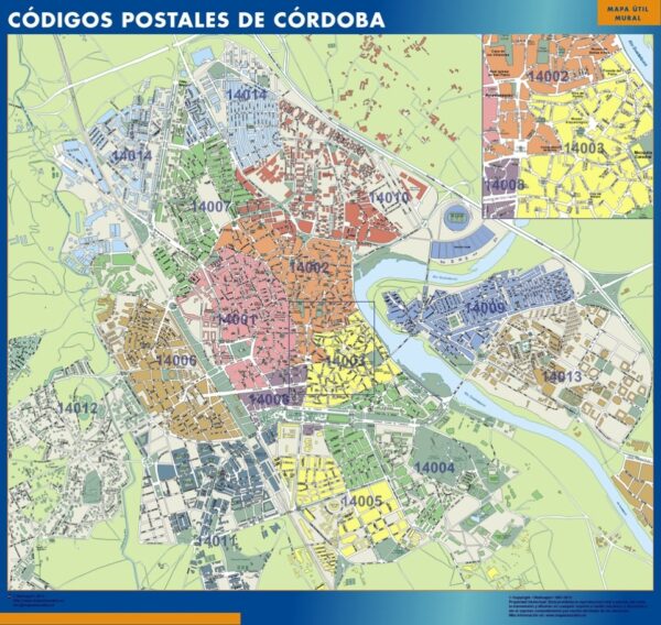 Carte Plastifiée Cordoba Codes Postaux