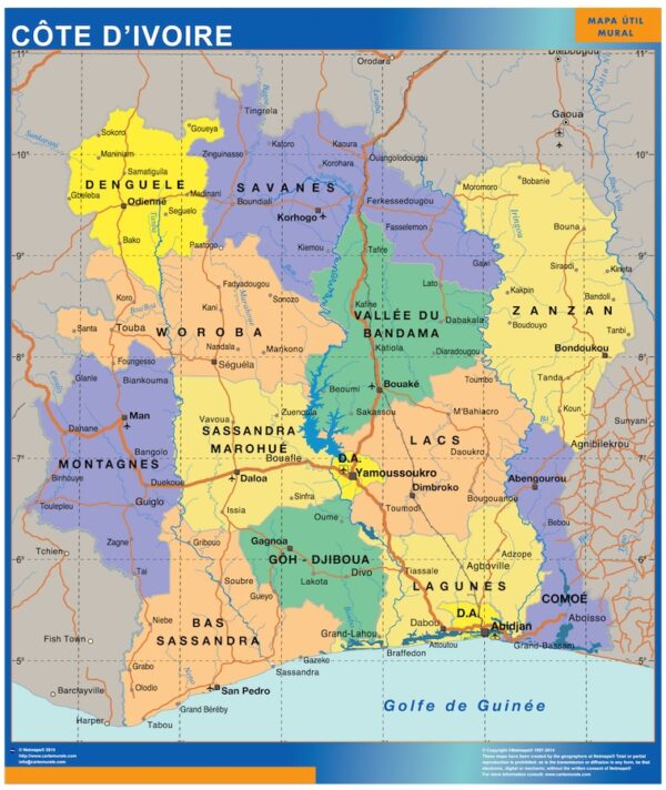 Carte Plastifiée Cote Ivoire
