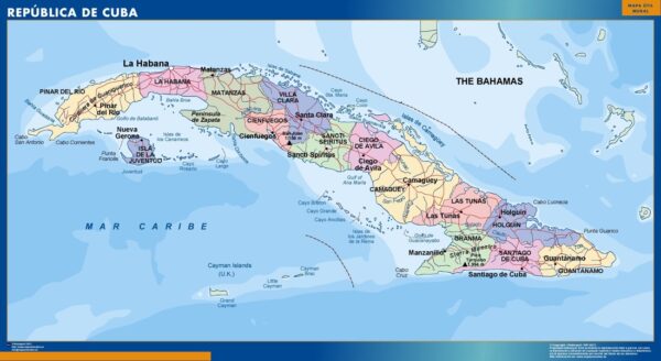 Carte Plastifiée Cuba