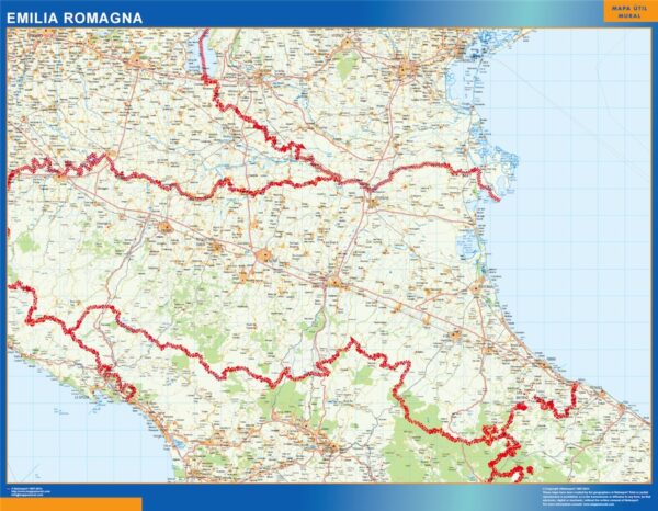 Carte Plastifiée Emilia Romagna