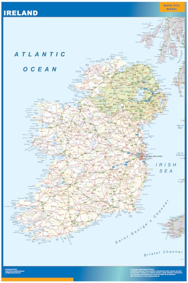 Carte Plastifiée Irlande