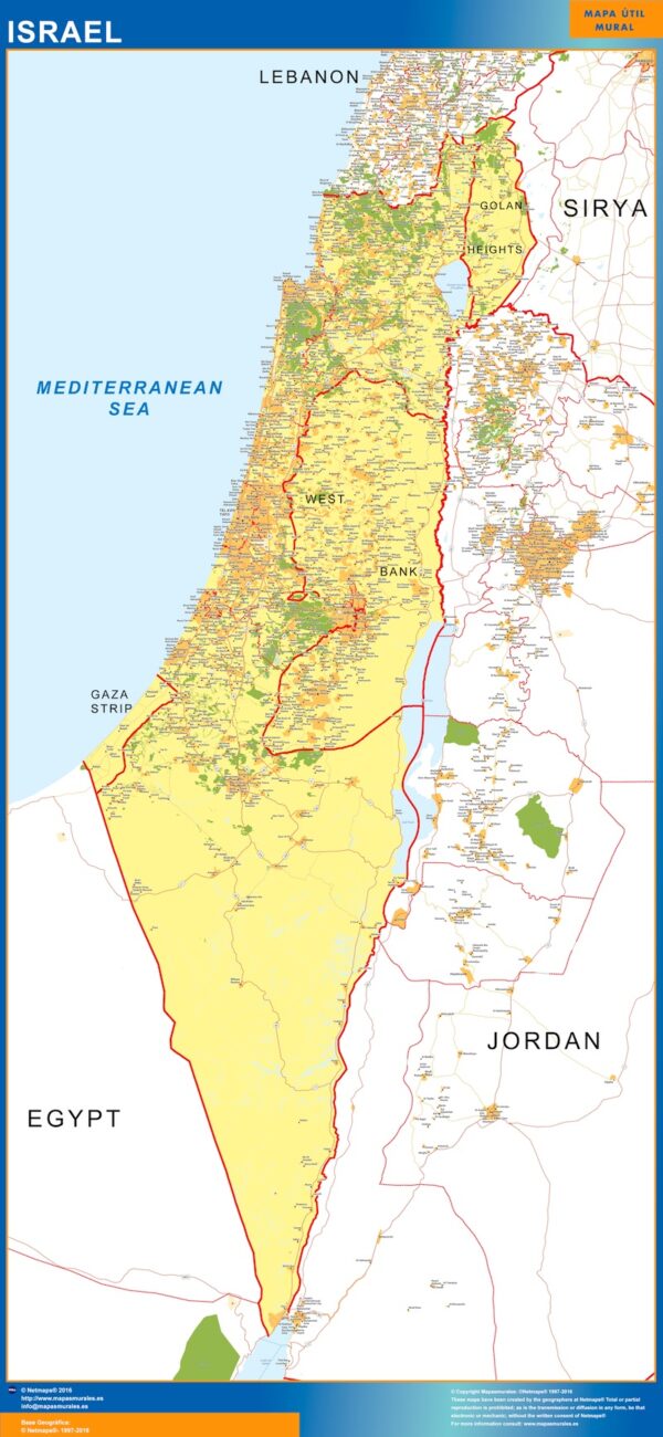 Carte Plastifiée Israel