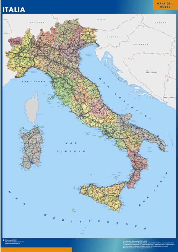 Carte Plastifiée Italie