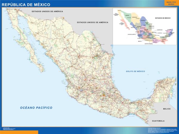 Carte Plastifiée Mexique